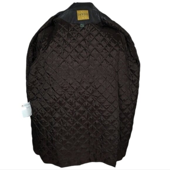 Leather Snake Print Vintage Jacket by Danier Size  Womens Small Lined Oversized - Picture 8 of 10